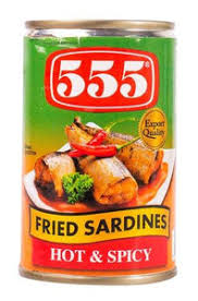CPG 555 FRIED SARDINES HOT & SPICY 100X155GM