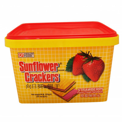 CROLEY SUNFLOWER CRACKER STRAWBERRY(PAIL) 12X800GM