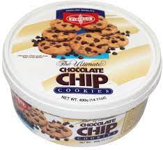 FIBISCO CHOCO CHIPS COOKIES (CIRCLE TUB) 12 X 400 GM