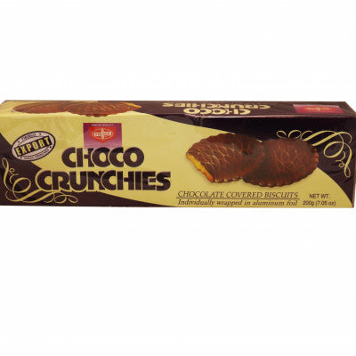 FIBISCO CRUNCHIES MILK CHOCOLATE BISCUIT 48X200GM