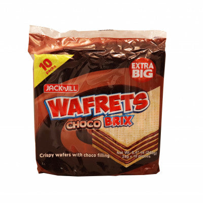 J+J WAFRETS BRIX CHOCOLATE 24X10X24GM