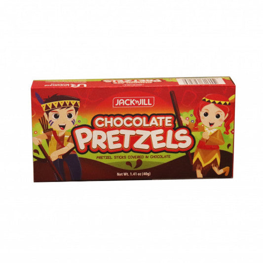J+J CHOCO PRETZELS 100X40GM