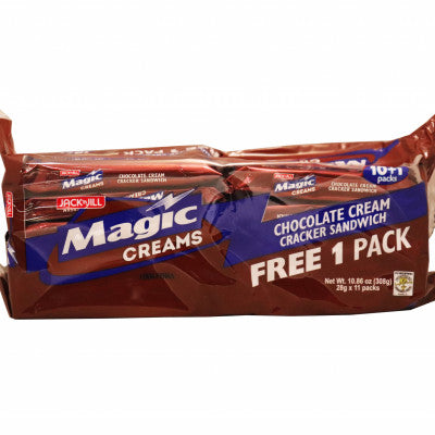 J+J MAGIC CREAMS CHOCOLATE 40X11X28GM