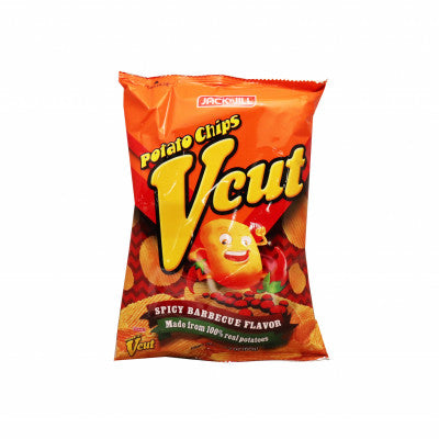 J+J V-CUT SPICY BBQ POTATO CHIPS 50X60GM