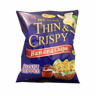LESLIE BANANA CHIPS HONEY DIPPED        25X160GM