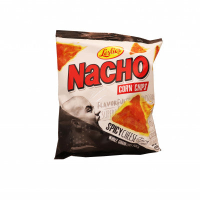 LESLIE NACHO CORN CHIPS HOT CHILI	40X100GM