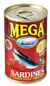 MEGA SARDINES IN TOMATO SAUCE WITH CHILI 100X155GM