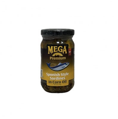 MEGA SARDINES SPANISH STYLE IN CORN OIL 24X225GM
