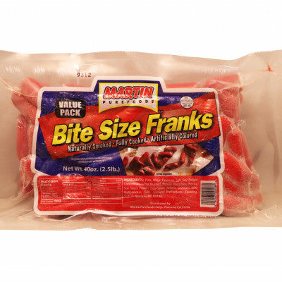 MPFOODS 108R100 BITE SIZE FRANKS 	4X2.5LB