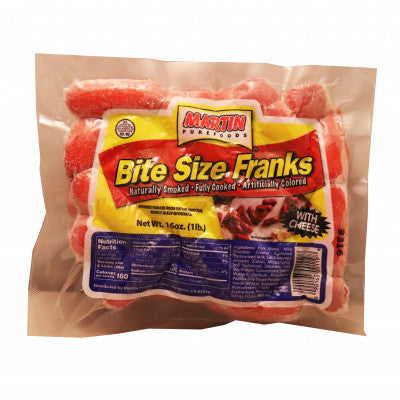 MPFOODS 119R40 BITE SIZE FRANKS W/CHEES 12X16OZ