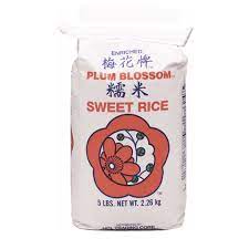 PLUM BLOSSOM SWEET RICE, 8 BAGS X 5 LBS