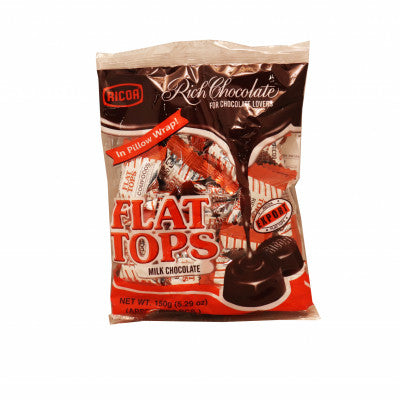 RICOA FLAT TOPS CHOCOLATE CANDY 24X150GM