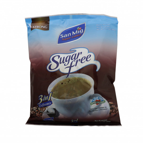 SAN MIG COFFEE 3IN1-STRONG SUGAR FREE 10X30X9GM