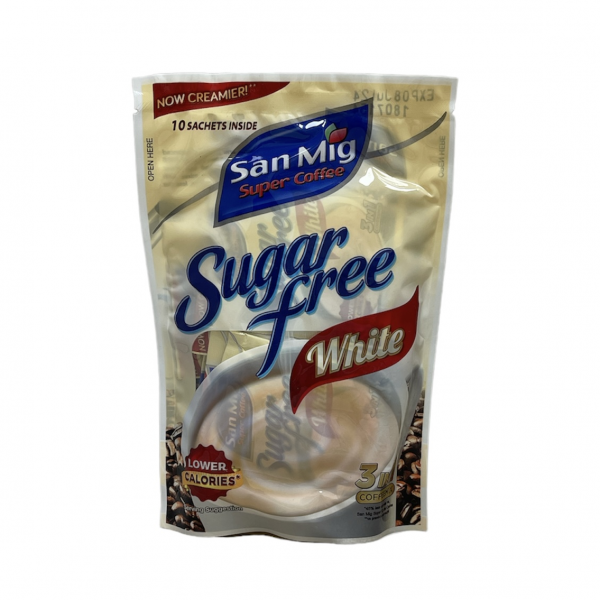 SAN MIG COFFEE 3IN1-WHITE SUGAR FREE 10X30X10GM