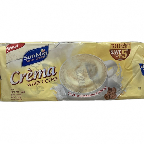 SAN MIG COFFEE 3IN1 CREMA WHITE 8X30X25GM