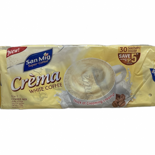 SAN MIG COFFEE 3IN1 CREMA WHITE 8X30X25GM